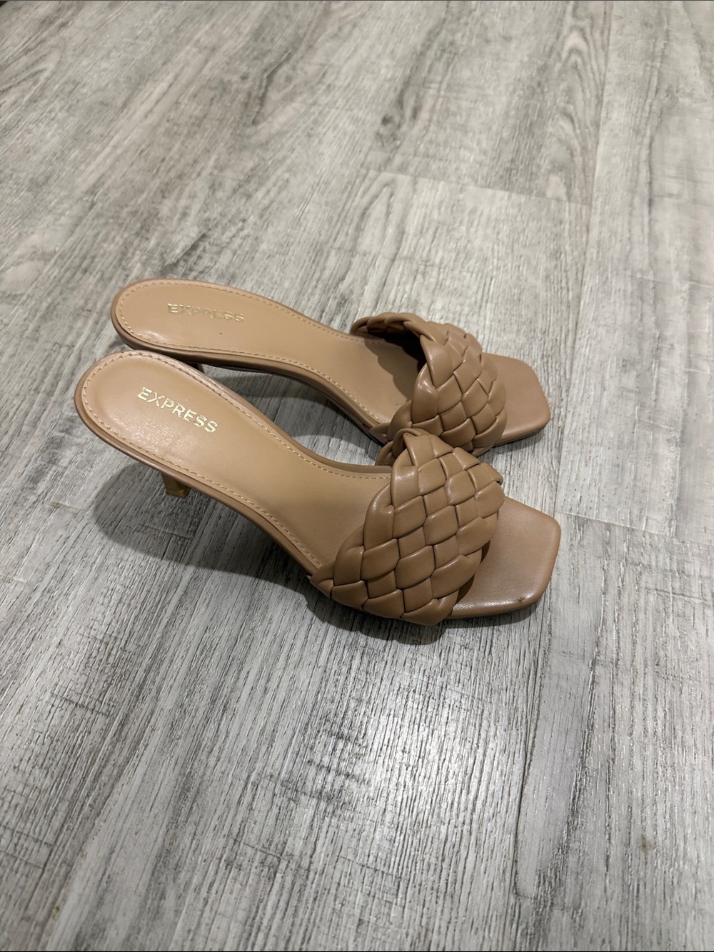 Express Braided Slide Mules in Brown - Picture 4 of 5